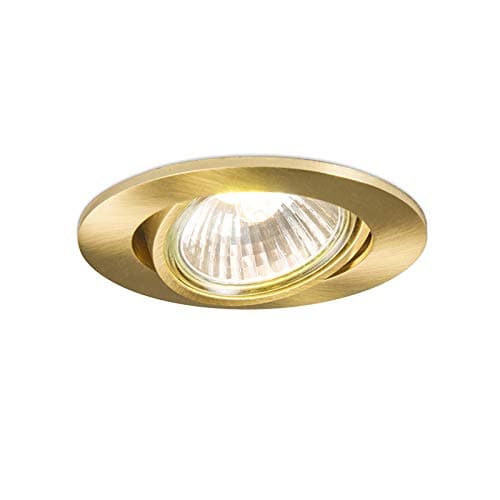 QAZQA cisco - Spot encastrable - 1 lumière - Ø 90 mm - Doré/Laiton - Design, Moderne - éclairage intérieur - Salon I Chambre I Cuisine I Salle à manger