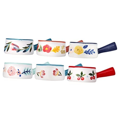 YARNOW 6 Pièces Petit Pot à Lait en Céramique Crémier De Lait De Café Mini Pichet à Sauce Pichet De Service Pot à Crème pour Pots à Crème en Céramique Concentré Tasse De Lait