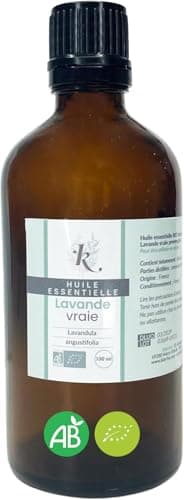 KLARCHA - LAVANDE VRAIE 100 ML - HUILE ESSENTIELLE ARTISANALE BIO HEBBD LAVANDE VRAIE, FINE OU OFFICINALE – ORIGINE FRANCE - 100% PURE ET NATURELLE - LABELLISÉE ECOCERT