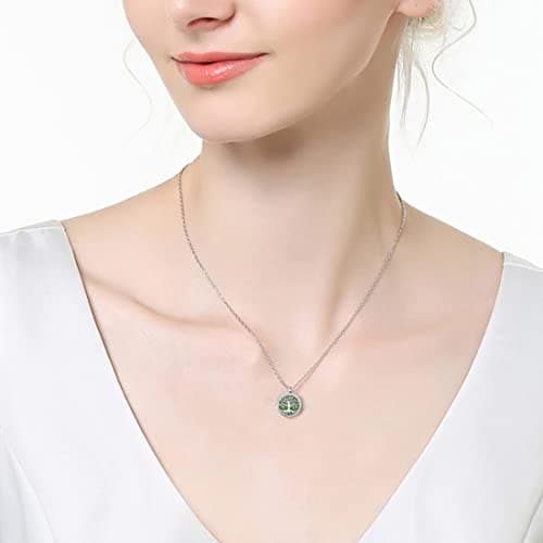 Diffuseur Huiles Essentielles Colliers, Bijoux Aromathérapie Pendentif Arbre De La Vie Collier Aromatherapie Femme,Aromathérapie Huile essentielle Diffuseur Pendentif Collier, avec 10 Patins en feutre