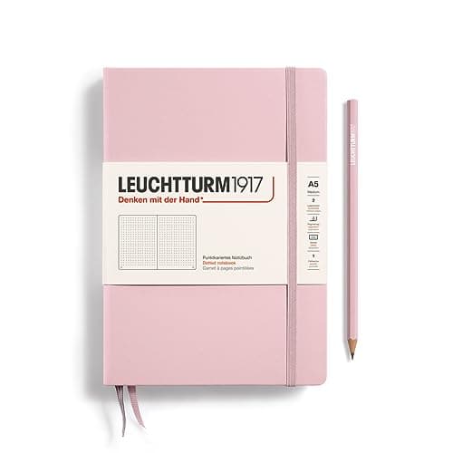 LEUCHTTURM1917 361576 Carnet de notes Medium (A5), Couverture rigide, 251 pages numérotées, Powder, pointillé