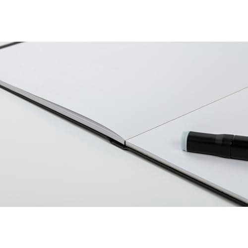 Clairefontaine 975341C Carnet Layout Double-Face Ouverture à Plat - 25 Feuilles Papier Dessin Blanc Extra Lisse 11x22 cm 220g - Idéal pour le Dessin au Feutre à Alcool, Encre de Chine et Line Art