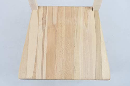 t m c s Tommychairs - Set 4 chaises Artemisia pour Cuisine, Bar et Salle à Manger, Robuste Structure en Bois de hêtre Poli, Non traité, 100% Naturel et Assise en Bois