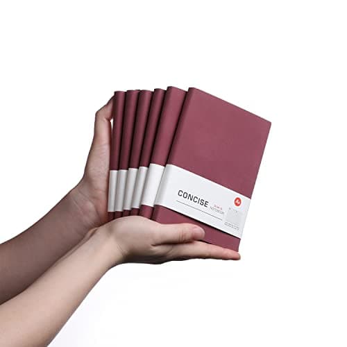 A6 Carnet de Notes Cahier En Cuir PU, Carnet Ligné A6 Papier Crème, Cahier de Travail 10,5 * 14 cm, Journal de Voyage Pour Études Bureau École Rédaction Prise de Notes, Rouge 6pcs