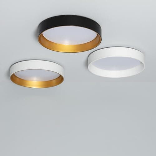 LEDKIA LIGHTING Plafonnier LED pour chambre, salon, cuisine, salle de bain Rond Métal 20W CCT Sélectionnable Broadway Ø450 mm CCT 3000K - 6000K
