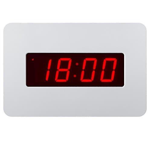 Timegyro Silent LED numérique Wall Clock Night Lights réveil Batterie utilisée Uniquement, Les Piles alcalines alcalines 4pcs Peuvent Continuer à fonctionner Pendant Plus de 12 Mois. (Blanc)