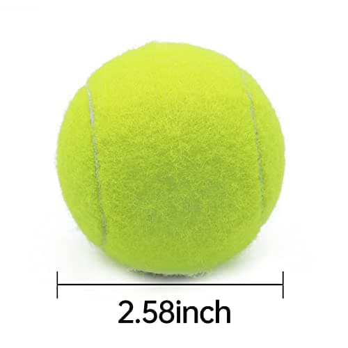 Magicorange Lot de 12 balles de Tennis d'entraînement avancées pour Chien avec Sac en Maille pour Un Transport Facile, idéal pour Les débutants (Jaune)