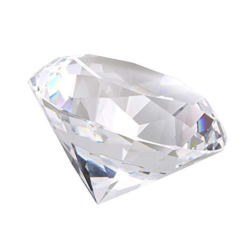 BSTKEY Presse-Papier en Cristal et Diamant 80 mm – Ornement en Verre pour Photographie, décoration de fête de Mariage, décorations étincelantes