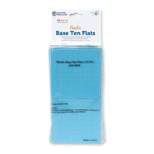 Learning Resources Plaques de base 10 en plastique rainuré (jeu de 10)