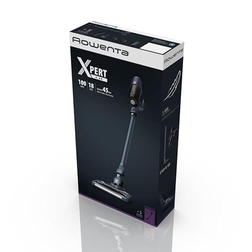 Rowenta Aspirateur balai sans fil, Multifonction, 2 vitesses, Autonomie 45 min, Batterie amovible X-PERT 6.60 Essential RH6838WO, Violet