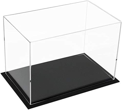 Vitrine en acrylique transparent à assembler - Cube de rangement - Étanche à la poussière - Pour figurines, jouets et objets de collection (25 x 15 x 18 cm)