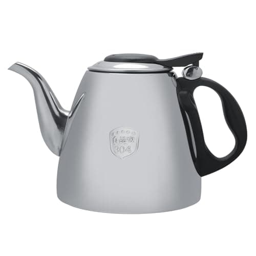 Théière, Petite Théière En Acier Inoxydable, Bouilloire à Col De Cygne, Théière Tovetop, Chauffe-eau Chaude, Bouilloire à Café Pour Cuisinière, Plaque à Induction(1.2L)