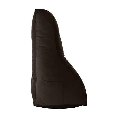 Johnear Coussin de Dossier Haut rembourré pour canapé lit Dossier Grand Triangle, Double Boutonnage Oreiller lit Coussin de Lecture, Coussin Lombaire, Coussin de Dos en Velours (Brun 180cm)
