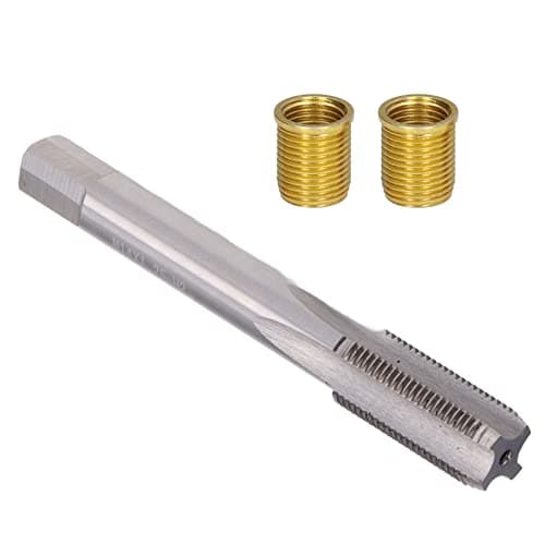 Outil de Réparation de Filetage de Bougie D'allumage, Boulon M12x1,25 et Robinet M14x1,25 Kit de Réparation de Trou Fileté de Bougie D'allumage de Moteur à Essence pour Moteurs à Essence, Générateurs