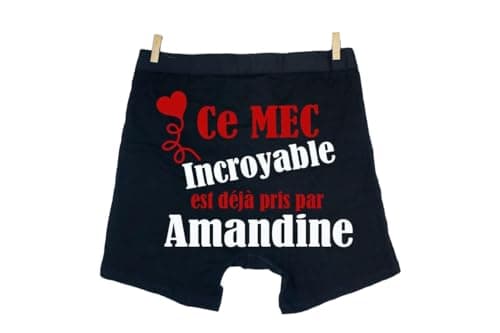 Calecon homme mec incroyable/oxer homme personnalisé/Boxer Calçons saint valentin personnalisé/Cadeau personnalisé saint valentin intime/Cadeau intimes couple/