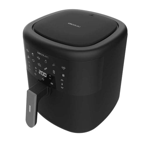 Cecotec Friteuse sans Huile de 6 L Cecofry Bombastik 6000 Full. Air Fryer de 1700 W, Technologie PerfectCook, Régulation de la Température et du Temps, Contrôle Tactile, 12 Modes, Accessoires