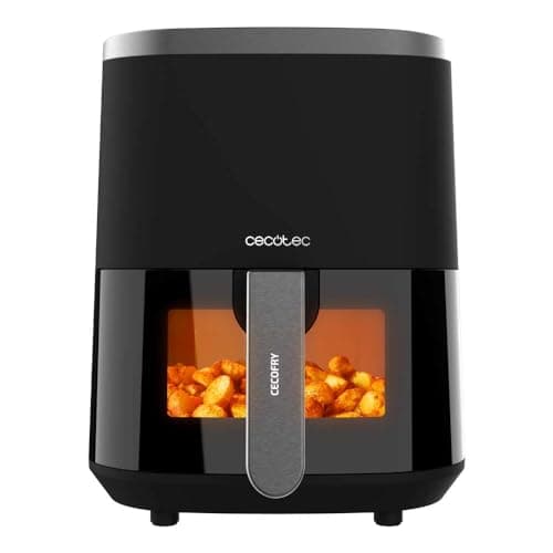 Cecotec Friteuse à Air sans Huile de 4 L avec Fenêtre Cecofry Fantastik Window 4000. Air Fryer. 1400 W, 9 Menus, Contrôle Tactile, Technologie PerfectCoo, 80-200oC, Temps Ajustable
