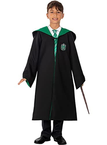 Funidelia | Cape Réplique Harry Serpentard pour fille et garçon Poudlard, Magiciens, Hogwarts - Déguisement pour enfant et accessoires pour Halloween, carnaval et fêtes - Taille 3-4 ans - Noir