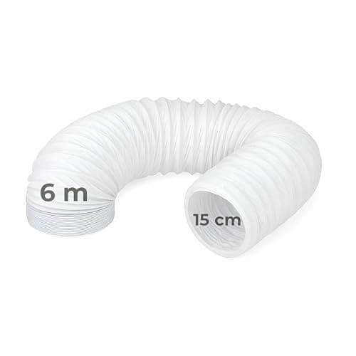 MIRTUX Tuyau flexible pour climatiseur portable 6 m Diamètre 150 mm PVC résistant à la chaleur Compatible avec les séchoirs et hottes de cuisine Pingouin Installation facile à la maison ou au bureau