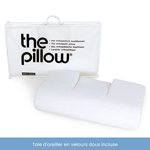 THE PILLOW Oreiller Ergonomique Cervical - Oreiller cervicales - Coussin Cervical - Coussin Ergonomique Cervical - Pillow - Plus De Comfort Doux - Housse De Coussin en Velours Incluse