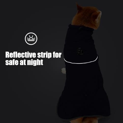 HEYWEAN Manteau Chien Imperméable Veste Chien Manteau Chaud pour Chien Doublée en Polaire Manteaux d'hiver pour Chiens Réfléchissante avec D-Ring Veste Imperméable pour Petits, Moyens et Grands Chiens