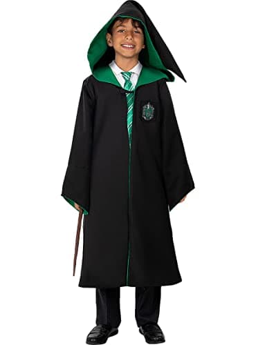 Funidelia | Cape Réplique Harry Serpentard pour fille et garçon Poudlard, Magiciens, Hogwarts - Déguisement pour enfant et accessoires pour Halloween, carnaval et fêtes - Taille 3-4 ans - Noir