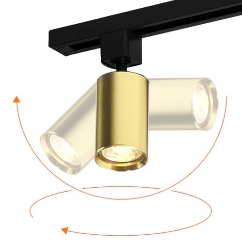 Qub Focus III Monophasé Luminaire Plafonnier LED – 300cm - 5x GU10 Spot Sur Rail - 3x 1m Barre de Spot Plafond – I-Form - Plafonnier intérieur Noir Moderne – Spots et Rails de Spots