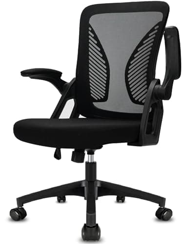Milacyee Chaise de Bureau Ergonomique, Chaise de Bureau avec accoudoirs réglables, Soutien Lombaire, Réglable en Hauteur, Chaise de Bureau pivotante avec Dossier en Filet Respirant, Noir