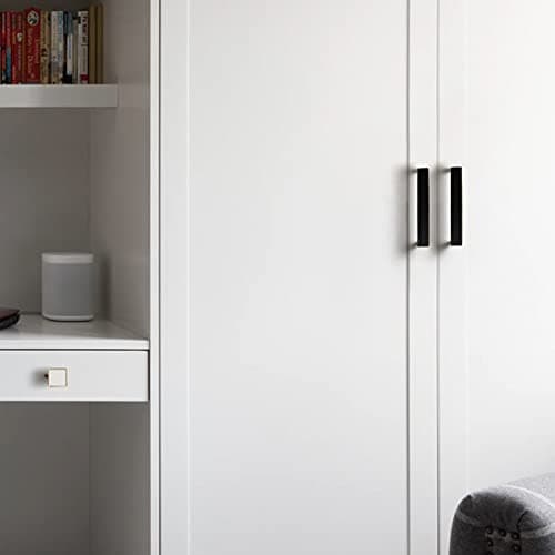 PinLin Set de 30 poignées de porte d'armoire de cuisine en acier inoxydable chambre à coucher dressing Cup Board tirette 76mm trou Centre largeur 12mm noir carré t - grip