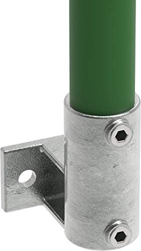 Fenau | Support mural/support de plafond, horizontal, Ø 33,7 mm, fonte malléable, galvanisé à chaud, incl. vis, bride de raccordement de tube
