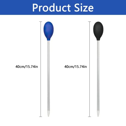 40 CM Coral Feeder 2 Escarpins de Couleurs Différentes Changeur d'eau pour Aquarium Réutilisable,Convient pour Aquarium, Accessoires D'aquarium(Noir et Bleu)