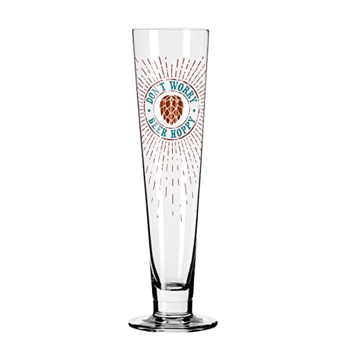 Ritzenhoff 1011012 Verre à bière 330 ml - série Heldenfest, motif n° 12 - Don't worry, beer hoppy - rond - Made in Germany