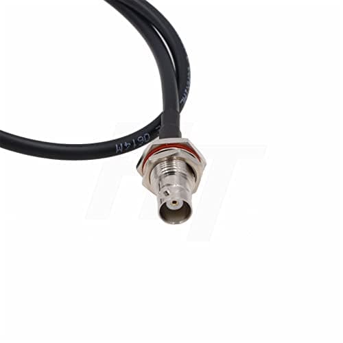 HangTon Câble coaxial 6G SDI RF 50 Ohm BNC mâle à angle droit vers BNC femelle, double blindage à faible perte RG223 pour caméra moniteur vidéo antenne GPS radio (1)