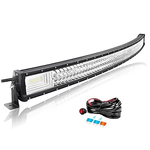Willpower Barre LED Incurvé 132cm 52'' 675W con Câblage Rampe LED Spot et Flood Bar a LED 12V 24V Étanche Projecteur LED Longue Portée Feux Phare de Travail LED pour 4x4 Voiture Camion Tracteur Bateau