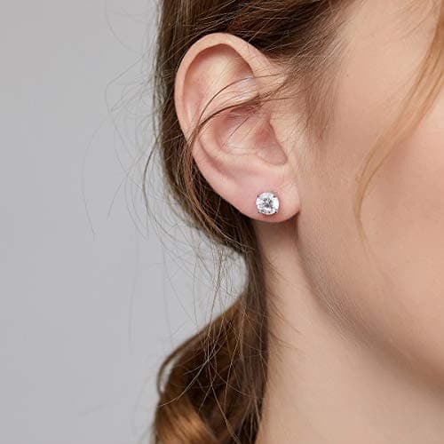 Boucles d'Oreilles Femme Diamant,Boucles d'Oreilles Homme Femme Argent,Boucles d'Oreilles Zircone Cubique Argent,Boucles d'Oreilles CZ,Boucles d'Oreilles Argent Diamant Fausses,Boucle d'Oreille Homme