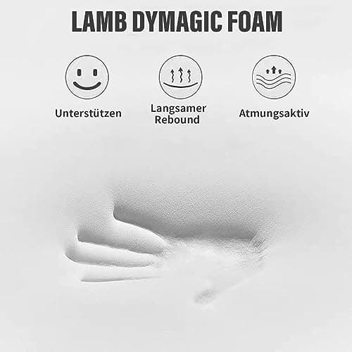 LAMB Nouveau pour 2024 Oreiller Cervical 50D Memory Foam,Oreiller Orthopédique pour la Nuque,Réglable en Hauteur, Taie d'oreiller Lavable, 50 x 35 cm