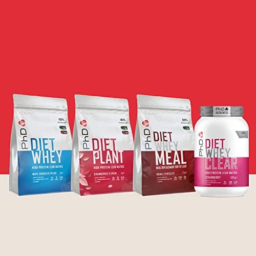 PhD Nutrition Diet Whey Meal Poudre 770g Cheesecake à la vanille - Poudre de protéines Whey, Repas à boire pour brûler les graisses, Poudre de protéines High Protein avec 26g de protéines par portion