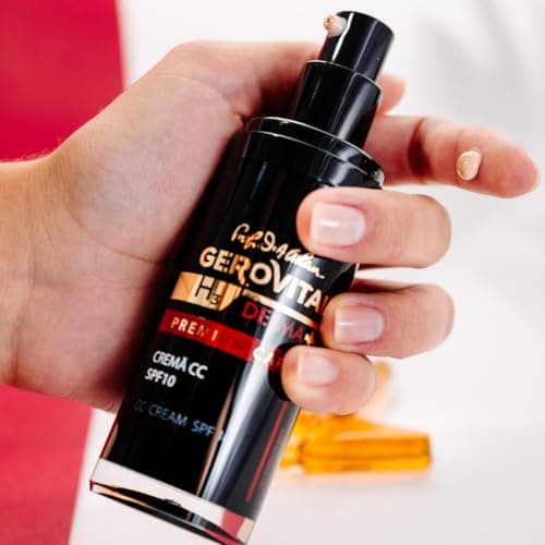 CC Crème avec FPS 10 pour le Visage, Teinte Moyenne Adaptable à la Peau, Hydrate, Couvre les Imperfections, Uniformise, 30 ml, Gerovital H3 Derma+ Premium Care