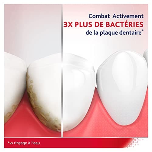 Parodontax Bain de Bouche Menthe Herbale, pour les Dents Sensibles, Élimine la Plaque Dentaire, sans Alcool, 2 x 500 ml