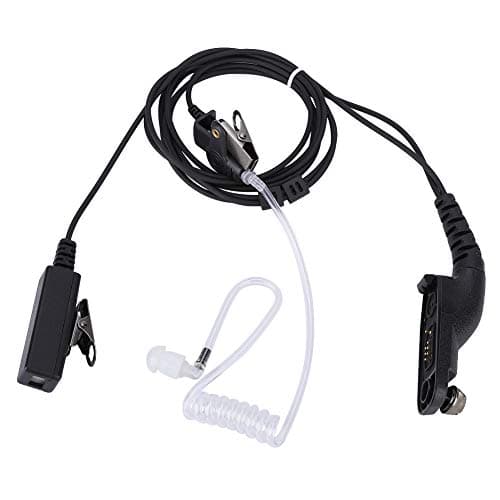 Diyeeni Kit De Surveillance Audio,Oreillettes Clear Acoustic Tube De 0,9 m à 2 Broches Covert PTT avec Micro IntégréPour Motorola Radio Security,Écouteur Écouteur PTT Talkie-Walkie