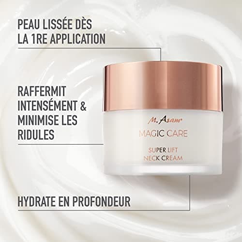 M. Asam MAGIC CARE Super Lift Crème cou & décolleté (50 ml) - Crème hydratante avec soin lissant immédiat, hydrate intensément & assouplit la peau, anti-âge, anti rides