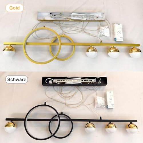 WHLL Suspension Luminaire LED Moderne Lustre Cuisine Dimmable Luminaires Intérieur Salle à Manger Hauteur Reglable Suspensions D'éclairage Intérieur Lustre Salle à Manger avec Telecommande Noir 95cm