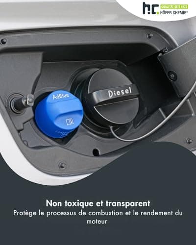 Höfer Chemie AdBlue 1 x 10L avec bec verseur - solution d'urée pour voitures diesel telles que BMW et VW - bidon avec bec verseur - réduit les oxydes d'azote toxiques