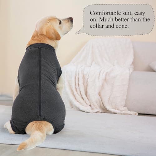 Cyponpy Combinaison Chien avec Fermeture éclair Body Chien Post Operatoire Femelle Male Body pour Chien Après Opération Body Stérilisation Chien Alternative au Collerette Chien Operation Castration