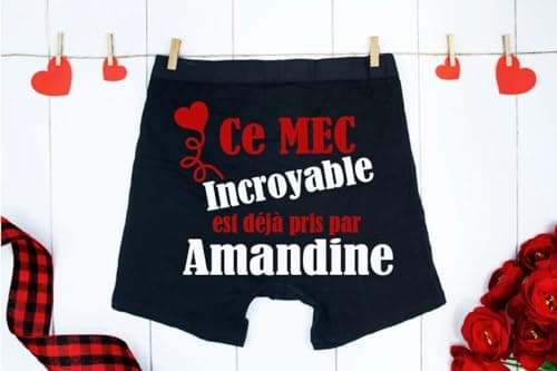 Calecon homme mec incroyable/oxer homme personnalisé/Boxer Calçons saint valentin personnalisé/Cadeau personnalisé saint valentin intime/Cadeau intimes couple/