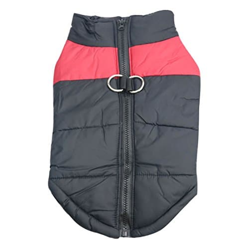 Idepet Manteau d'hiver pour Chien Vêtements Imperméables pour Petit Moyen Grand Chien Chat Taille S L L XL XXL 3XL 4XL 5XL (M, Rouge)