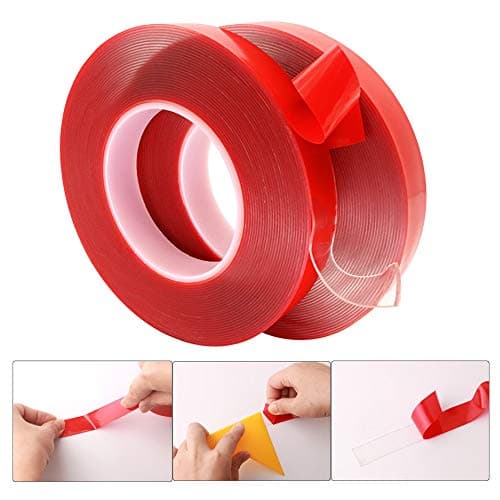 FULARR® 10M X 10MM Premium Transparent Montage Adhésif Ruban, Double Face Acrylique Mousse Ruban, pour Verre, Métal, Plastique (Épaisseur 1mm)