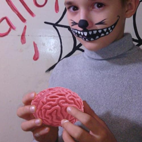 Balle de Cerveau À Presser, Balles Anti-Stress Cérébrales Spongieuses, Jouet À Presser Le Cerveau Humain pour Soulager Le Stress, Jouet de Cerveau Humain en Latex, Jouet de Faux Cerveau