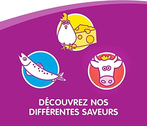 WHISKAS LES IRRESISTIBLES Friandises pour Chat Poulet & Fromage - 10 Boîtes de 105g Refermables pour une Meilleure Conservation, Sans Arômes Artificiels, Idéal pour Partager un Moment de Complicité