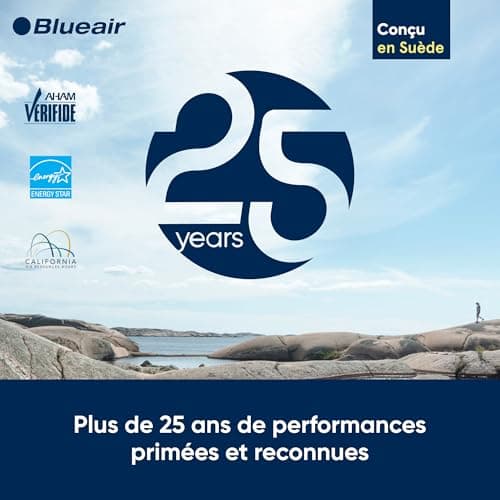 BLUEAIR Purificateur d'air Blueair Blue Pure 3410, purificateur filtre à air auto HEPA SilentTM, système de filtration pour purifier jusqu'à 86 m2, gris